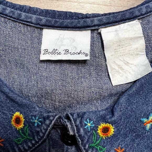 vintage Bobbie Brooks : denim embroidered maxi dress - Picture 11 of 14